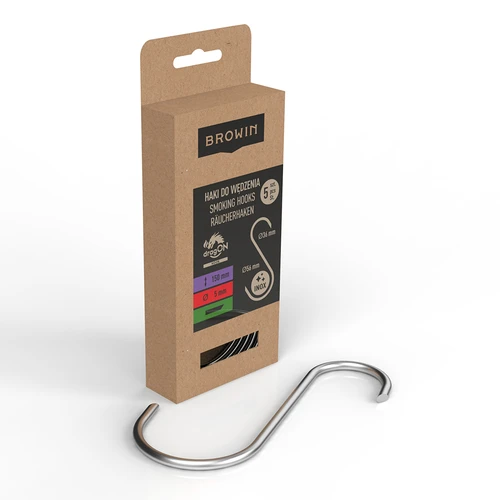 Ganci per affumicatura - a S, estremità tagliata a 45°, 5 mm x 150 mm, 5 pezzi - 2