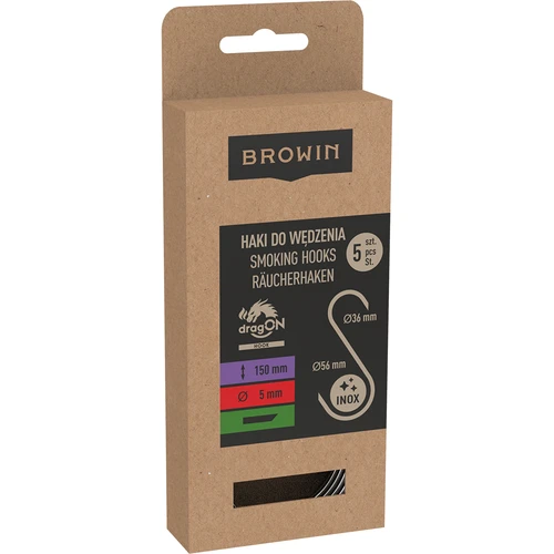 Ganci per affumicatura - a S, taglio a 45°, 5 mm x 150 mm, 5 pezzi - 3