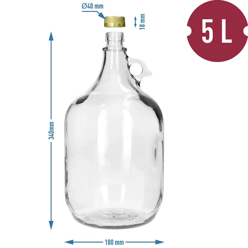 Gąsior Dama 5 L z zakrętką - 6