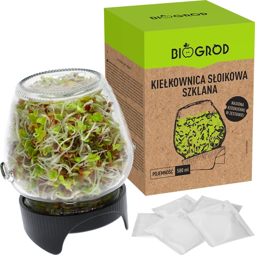 Germogliatore a barattolo Twist-off + 5 confezioni di semi - 5