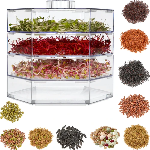 Germogliatore a più livelli Niezłe Ziółko + 10 confezioni di semi - 2