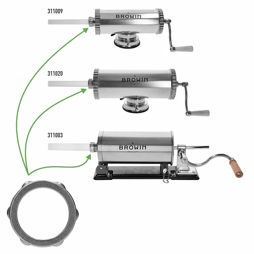 Ghiera filettata per insaccatrici Browin n. 311003, 311009, 311020 - 3