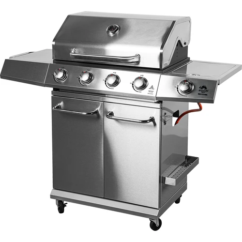 Grill gazowy dragON BBQ201, 18,8 kW, srebrny