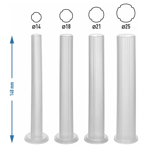 Imbuti di ricambio per insaccatrici per salumi Browin, Ø di montaggio 34 mm, 4 pz. - 4