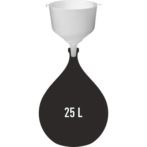 Imbuto in plastica fi25 per damigiane, bordo alto - 3