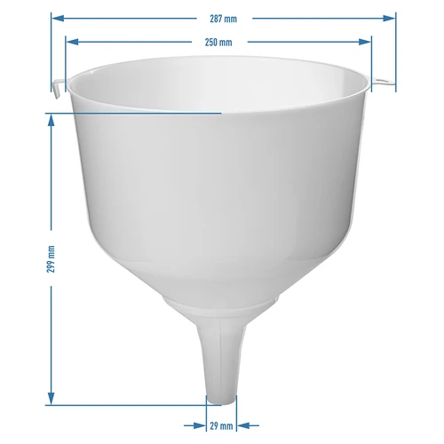 Imbuto in plastica Ø 25 mm per damigiane, bordo alto - 4