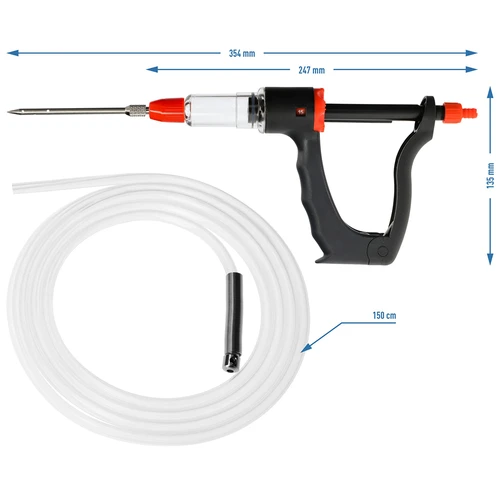 Iniettore per salumi semi-automatico con set di aghi e tubicino - 8