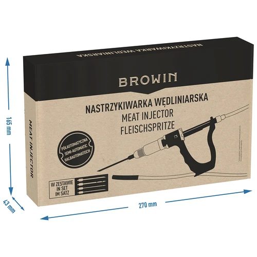 Iniettore per salumi semi-automatico con set di aghi e tubicino - 10