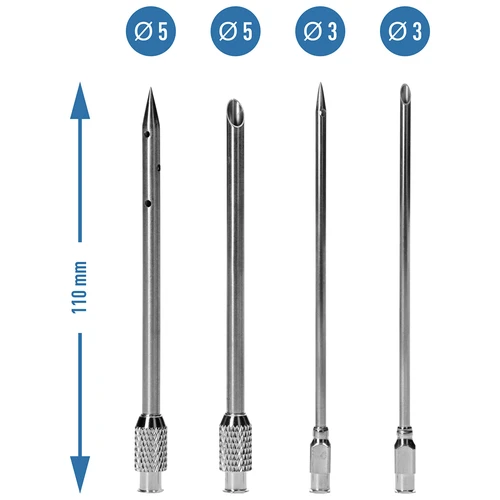 Iniettore per salumi semi-automatico con set di aghi e tubicino - 9
