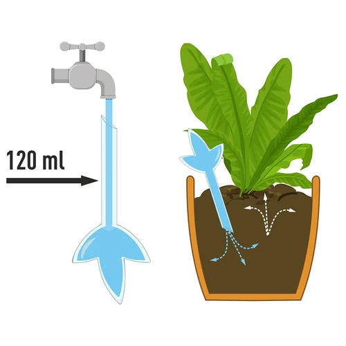 Irrigatore per piante – foglia trasparente, 120 ml - 10