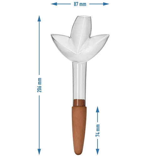 Irrigatore per piante – foglia trasparente con piedino in ceramica, 120 ml - 5