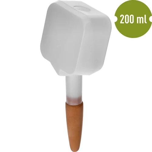 Irrigatore per piante - targhetta bianca con piedino in ceramica, 200 ml - 2