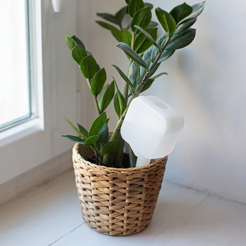 Irrigatore per piante - targhetta bianca con piedino in ceramica, 200 ml - 9