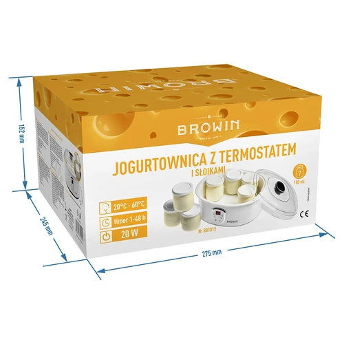 Jogurtownica z termostatem, 7 słoików, 1,3 L - 8