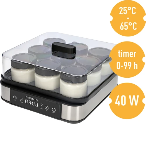 Jogurtownica z termostatem, 9 słoików, 1,6 L - 8