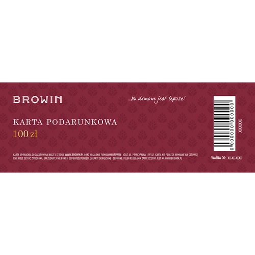 Karta podarunkowa o wartości 100 zł - 2
