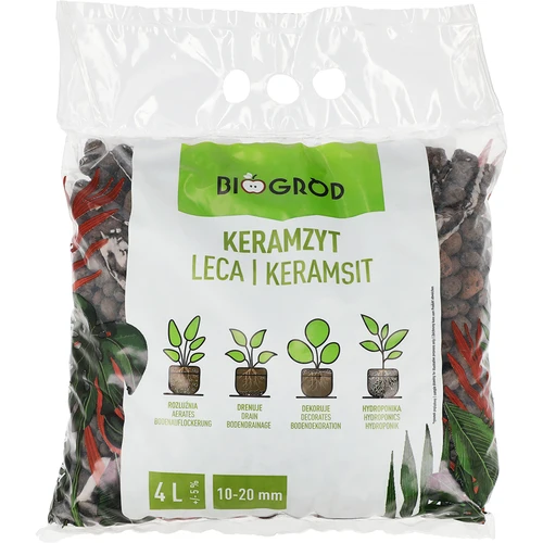Keramzyt do roślin doniczkowych, ogrodnictwa i lasów w szkle10–20 mm, 4L