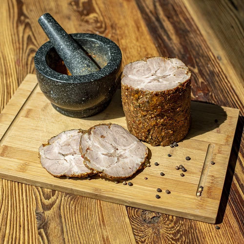 Kit con camicia d'acqua - cuoci-prosciutto 1,5 kg + pentola - 23