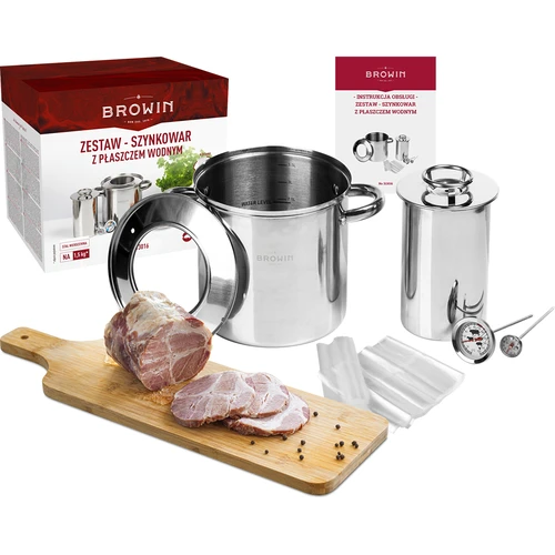 Kit con camicia d'acqua - cuoci-prosciutto 1,5 kg + pentola - 18