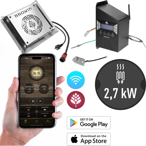 Kit di moduli con centralina Wi-Fi - dragON IQ 2,7 kW, per affumicatoi da giardino