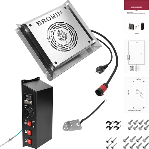 Kit di moduli con termostato digitale - dragON 2,7 kW, per affumicatoi da giardino - 2