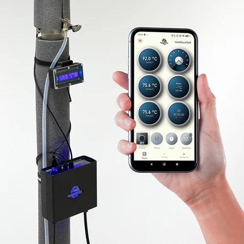 Kit hawkSTILL Wi-Fi IQ – termometro per distillazione con Wi-Fi e display - 5