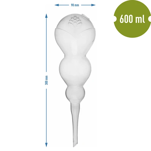 Kula nawadniająca potrójna (trzykomorowa), przezroczysta bezbarwna, 600 ml - 5