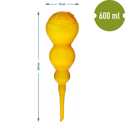 Kula nawadniająca potrójna (trzykomorowa), przezroczysta żółta, 600 ml - 5