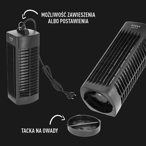 Lampa owadobójcza Manhattan UVA 6 W, czarna - 6