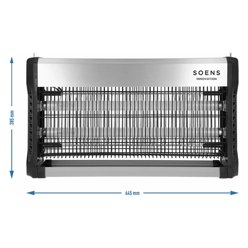 Lampa owadobójcza UVA 40 W, srebrna - 4