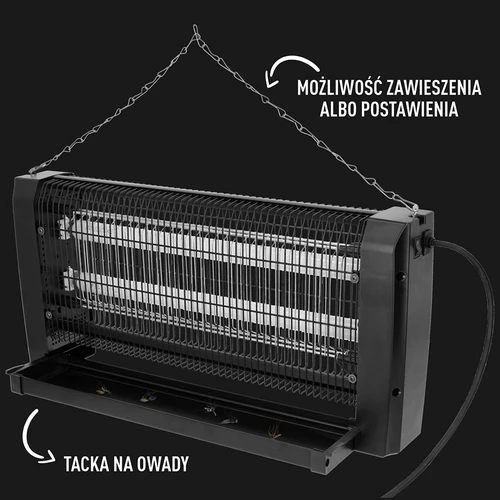 Lampada insetticida UVA 20 W, nera - 5