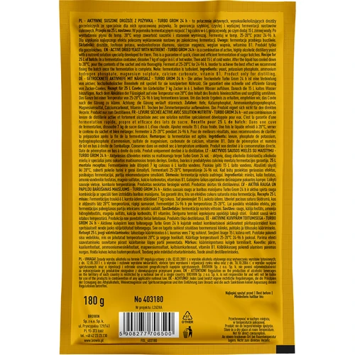 Lieviti da distilleria Turbo Grom 24h - 2