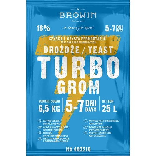 Lieviti da distilleria Turbo Grom 5-7 giorni - 2