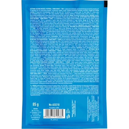 Lieviti da distilleria Turbo Grom 5-7 giorni - 2