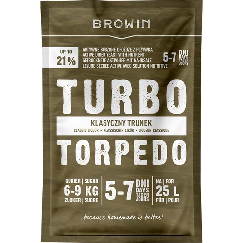 Lieviti da distilleria Turbo Torpedo 5-7 giorni 21% 100g