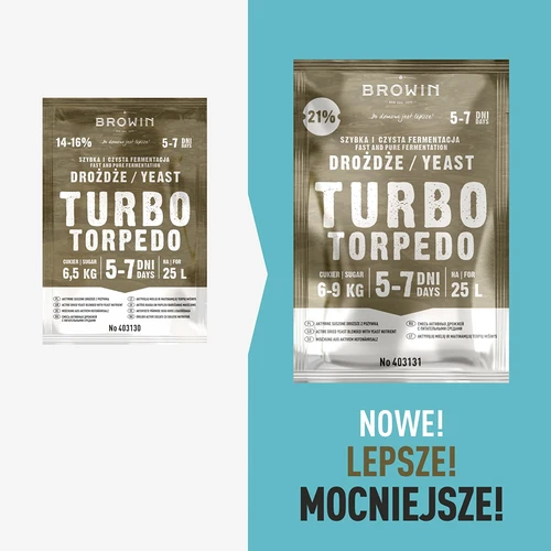 Lieviti da distilleria Turbo Torpedo 5-7 giorni 21% 100g - 17