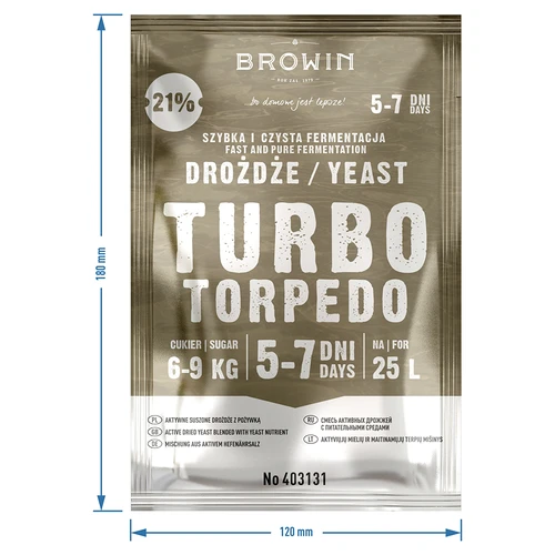 Lieviti da distilleria Turbo Torpedo 5-7 giorni 21% 100g - 7