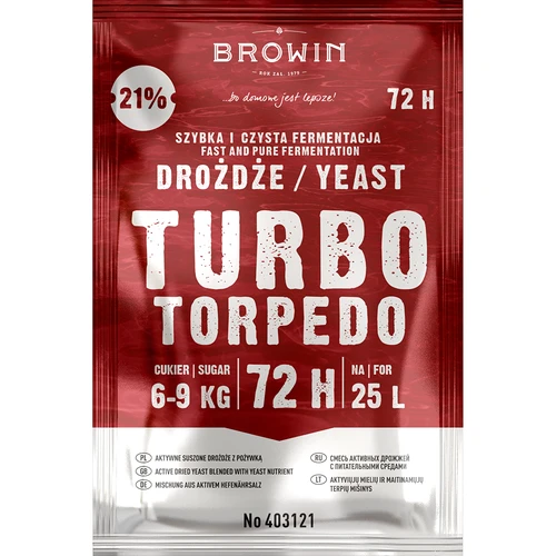Lieviti da distilleria Turbo Torpedo 72h 21% - 120 g - 2