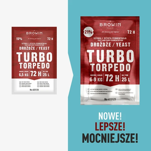 Lieviti da distilleria Turbo Torpedo 72h 21% - 120 g - 13