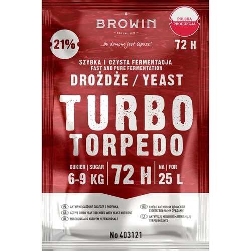 Lieviti da distilleria Turbo Torpedo 72h 21% - 120 g  - 1 