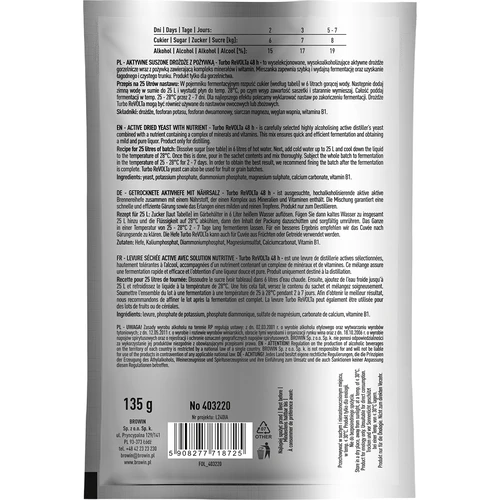 Lieviti distillatori Turbo reVOLTa 48h - 2