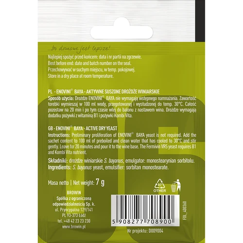 Lieviti per vino Enovini® BAYA, 7 g - 2