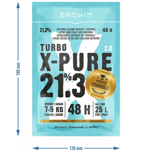Lieviti Turbo X-Pure 21,3% 48h, 25 L - 5