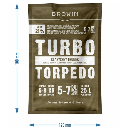 Lievito da distillazione Turbo Torpedo 5-7 giorni 21% 100 g - 6
