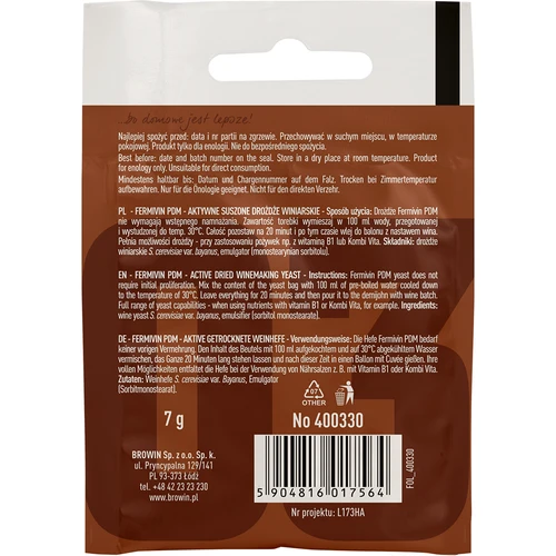 Lievito enologico Fermivin PDM, 7 g - 2