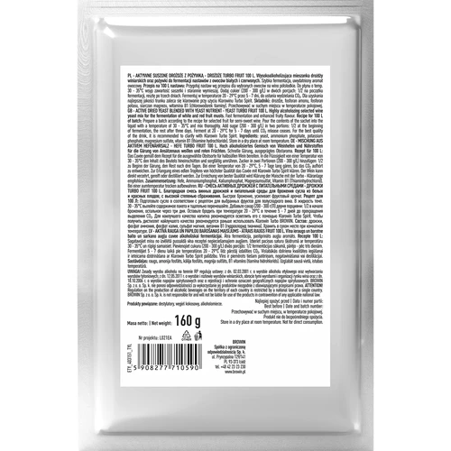 Lievito enologico Turbo Fruit 5-7 giorni 100 L - 3