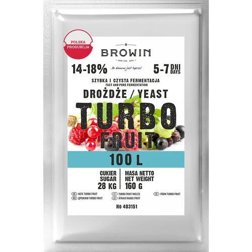 Lievito enologico Turbo Fruit 5-7 giorni 100 L  - 1 