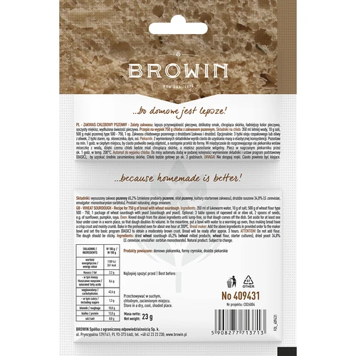 Lievito madre di frumento per pane con lievito di birra - 23 g - 2