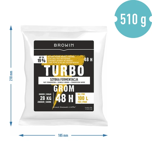 Lievito per distillazione Turbo Grom 48h 100L - 5