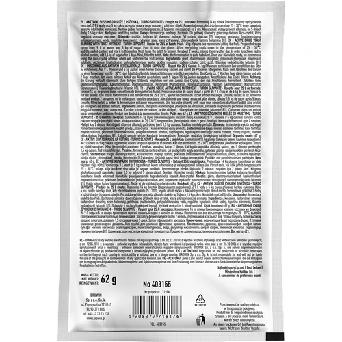 Lievito per distillazione Turbo Slivovitz - 2